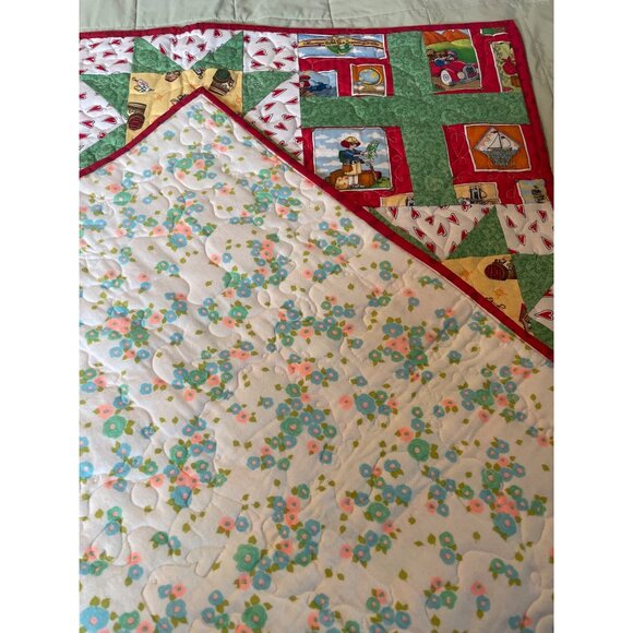 Child’s Quilt Jesus Loves Annie Grace Machine Embroidered Cotton Handmade - Picture 4 of 8